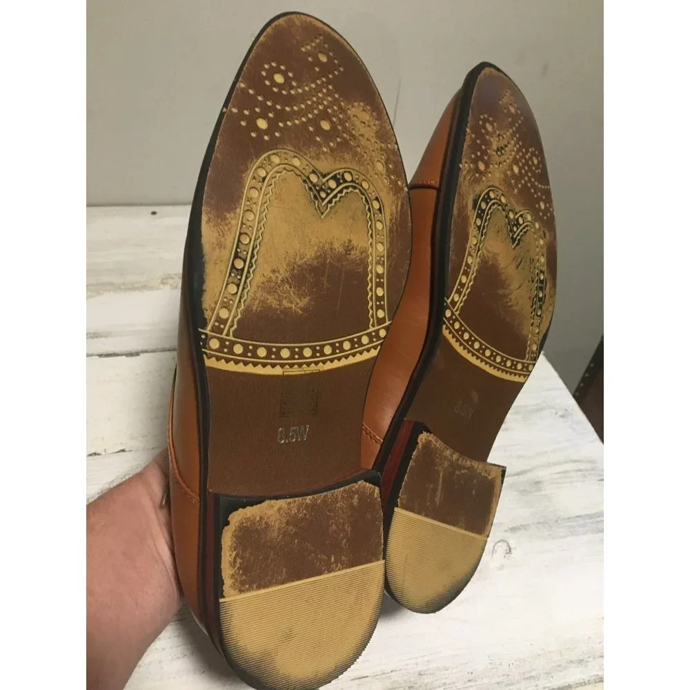 Bruno Marc New York Princewide light brown lace-up loafer size 8.5W